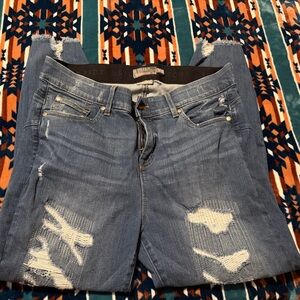 Torrid Medium Blue Distressed Bombshell Jeans